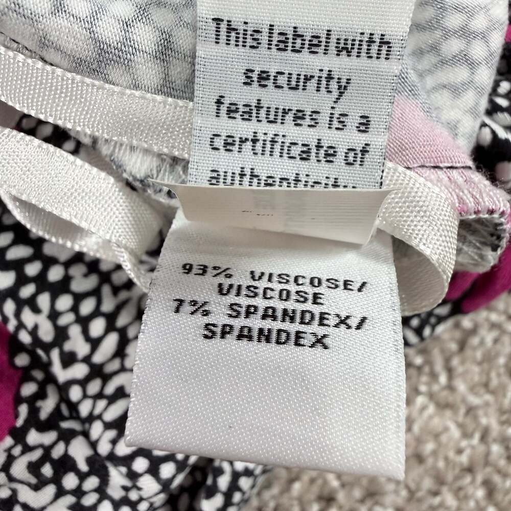 Diane von Furstenberg DVF Soft Stretch Wrap Dress Pink Abstract Print Luxury 2 - Picture 5 of 11